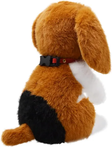 Miniatura 4 de Adorable animal de peluche de Beagle ultrasuave y esponjoso, peluche de perro pequeño con lengua rosa diminuta que asoma, regalos encantadores