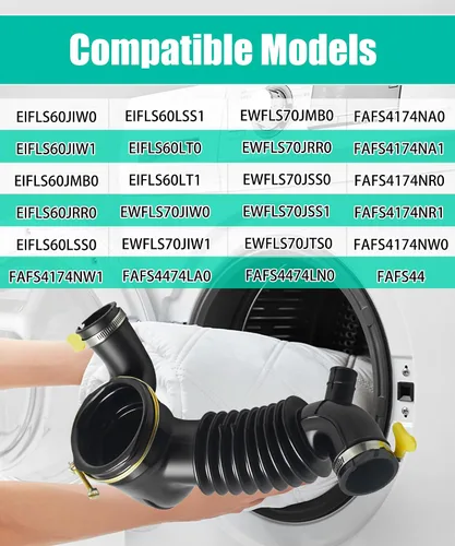 Miniatura 3 de 134639910 Lavadoras Trampa para monedas Manguera de tina a bomba compatible con lavadora Frigidaire FAFS41 FAFS44 EIFLS60 EWFLS70J, reemplaza