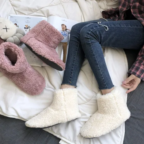 Miniatura 2 de mianshe Pantuflas tipo botín mullido para mujer y hombre con espuma viscoelástica