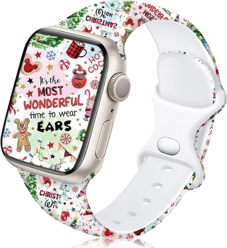 Miniatura 45 de Dressy Designer - Correa de silicona para orgullo compatible con Apple Watch para mujeres y hombres de 38/40/41/42/44/45/46/1.929 in, correas