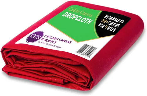 Miniatura 25 de CCS - Tela de lona para caídas, lona de algodón resistente para cortinas, manteles, telón de fondo, pintura, cubierta de suelo, lavable y Verde