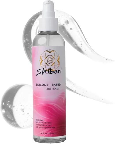 Shibari Lubricante premium, lubricante personal para parejas y mujeres (8 onzas líquidas (paquete de 1), silicona)