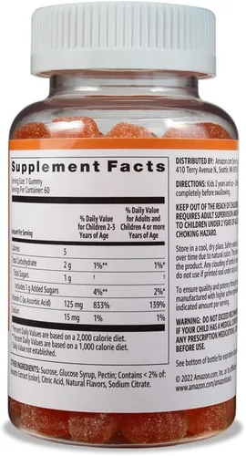 Miniatura 2 de Amazon Brand – Solimo Vitamina C 125 mg, 60 gomas, suministro de 2 meses
