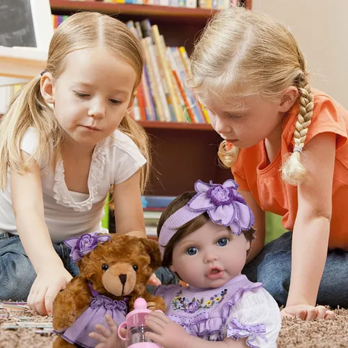 Miniatura 7 de Milidool Muñecas de bebé Reborn realistas de 22 pulgadas, muñecas de bebé recién nacidas de aspecto real con accesorios completos, perfectas