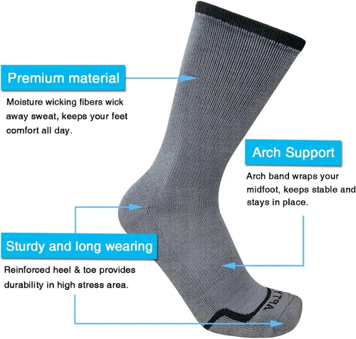 Miniatura 2 de APTYID Calcetines acolchados con control de humedad para hombre (46 pares)