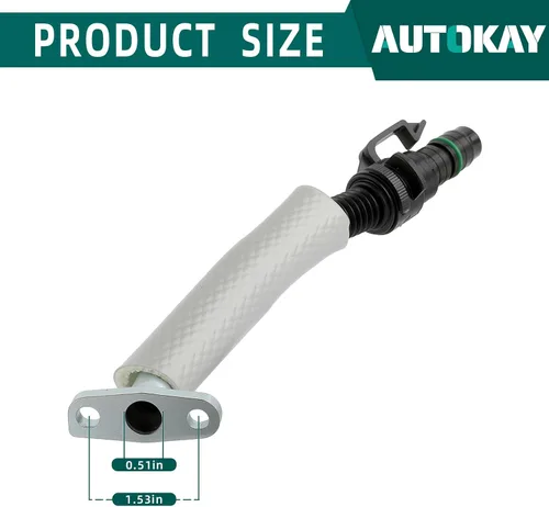 Miniatura 5 de AUTOKAY Tubo de retorno de aceite Turbo con junta para Chevy Cruze Sonic Trax Buick Encore 2011-2019 1.4L, manguera de retorno de aceite