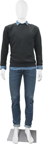 Miniatura 7 de Maniquí masculino de cuerpo completo, modelo de soporte de maniquí de 73 pulgadas, soporte de maniquí modelo realista para exhibición, cuerpo