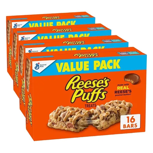 Miniatura 9 de Reese's Barritas de cereales Puffs Breakfast con mantequilla de maní y cacao, 16