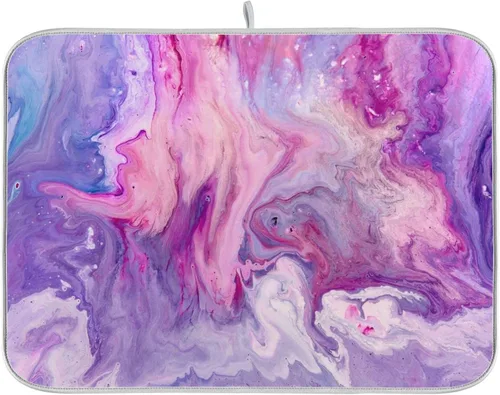 Miniatura 62 de Tapete de secado de platos súper absorbente, tapete de microfibra de secado rápido, 16 x 18 pulgadas, almohadilla de secado de platos de cocina