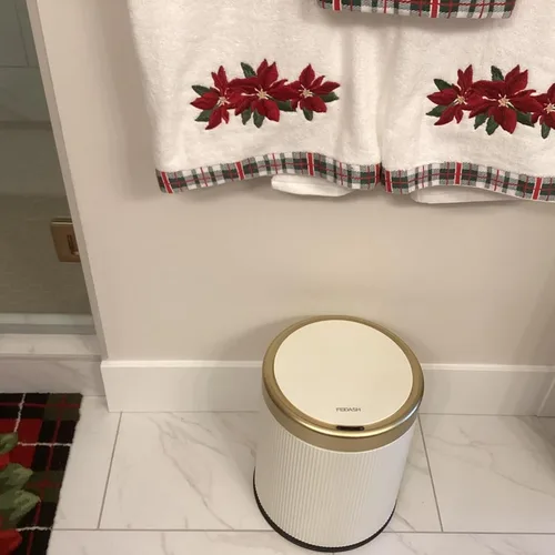 Miniatura 3 de URALFA Cubo de basura automático con sensor de movimiento para baño con tapa, cubo de basura sin contacto, cubo de basura inteligente a prueba