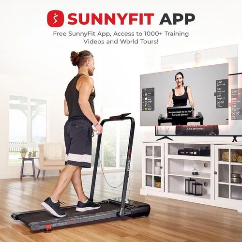 Miniatura 2 de Sunny Health & Fitness Treadpad® Treadmill with 6-Level Auto Incline & Exclusive SunnyFit® App Enhanced Bluetooth Connectivity
