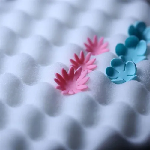 Miniatura 7 de EORTA - 2 almohadillas de esponja para moldear fondant, pasta de goma de azúcar y flores, bandeja de espuma, tapete de esponja ondulada