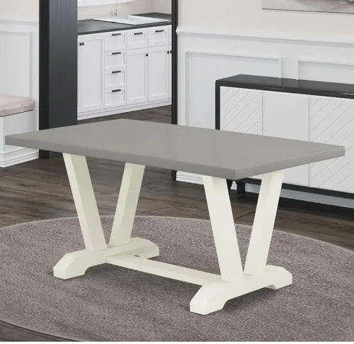 Miniatura 21 de East West Furniture VT026 Mesa de comedor estilo V – una mesa de cocina rectangular con patas elegantes, 36 x 60 pulgadas, multicolor