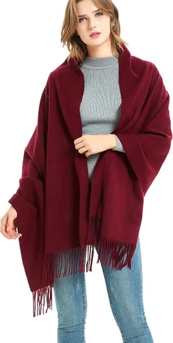 Miniatura 2 de Novawo Chal de lana extra grande, bufanda de invierno suave para mujer
