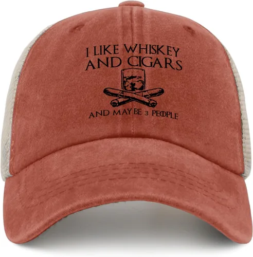 Miniatura 94 de Philysonic Funny Hat I Like Whisky and Cigars and Maybe 3 People Sombreros para Hombres Gorras de Béisbol Gorras Ajustables