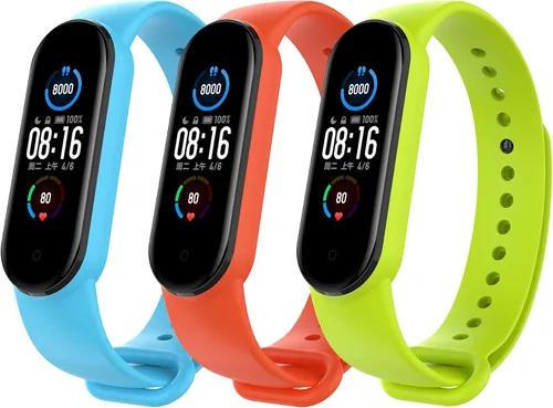 Miniatura 8 de hengkang Compatible con Amazfit Band 5/Xiaomi Mi Band 6/Mi Band 5, correas de repuesto ajustables de silicona deportiva para Amazfit Band 5, Mi Band