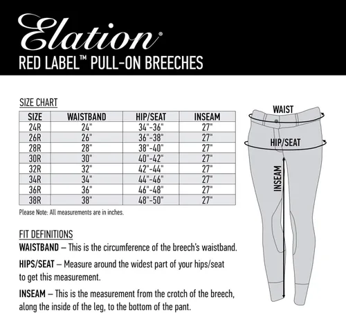 Miniatura 6 de ELATION Pantalones de equitación para mujer etiqueta roja fáciles de poner