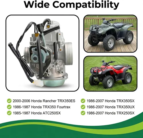 Miniatura 4 de Nuevo carburador para Honda Rancher, 350 TRX350 350ES 350FE 350FMTE 350TM, carburador