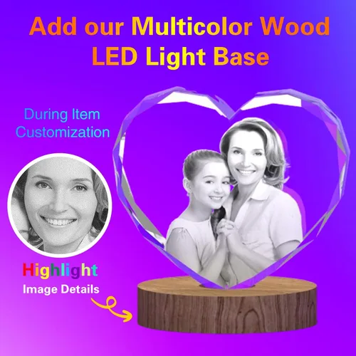 Miniatura 4 de Foto de cristal 3D, regalos personalizados para mujeres, ella, esposa, hombres, mamá, marido, gran regalo personalizado con tu propia foto