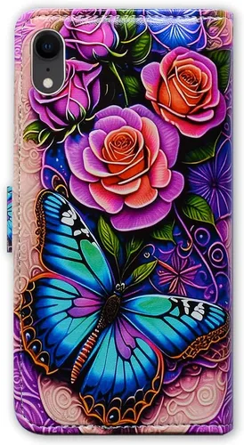 Miniatura 7 de Bcov Funda para iPhone XR, funda de piel con tapa y función atril para iPhone XR
