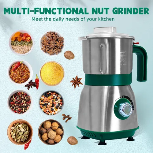 Miniatura 2 de Molinillo de Especias Eléctrico, Molinillo de Hierbas y Nueces para Cocina, Molinillos de Espresso Desmontables con Cuchillas de Acero Inoxidable