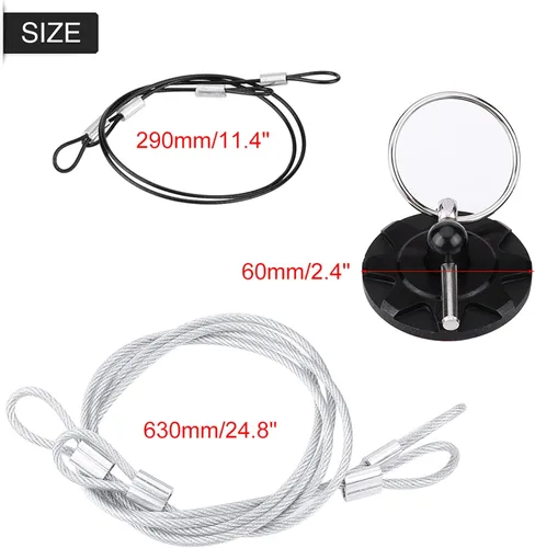 Miniatura 5 de Juego de 2 piezas universales CNC Billet de aluminio para capó de carreras con pin de bloqueo de apariencia negro (239.25) para cerraduras de capó
