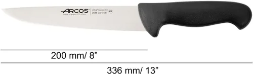Miniatura 2 de Arcos Cuchillo de carnicero de acero inoxidable nitrum de 8 pulgadas y hoja de 7.874 in. Cuchillo de cocina profesional para cortar carne, pescado