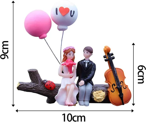 Miniatura 3 de Decoración de coche, lindas parejas de dibujos animados, figuras de acción, parejas de dibujos animados en miniatura, adorno de globo, para niñas