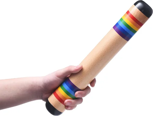 TDOCK Palo de lluvia de 13.8 pulgadas, máquina de lluvia de madera, sonajero, tubo de lluvia, instrumento de desarrollo auditivo sensorial musical
