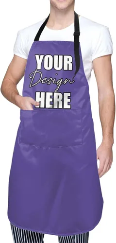 Miniatura 29 de AmaPark Delantal personalizado impermeable con bolsillos personalizados divertidos delantales de chef para cocinero Jaspeado Oscuro