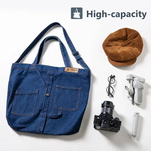 Miniatura 6 de FWPP Bolsos de mezclilla para mujer, estilo casual, para la escuela, oficina, viajes
