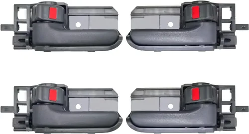 Miniatura 8 de Juego de 4 manijas interiores para puertas compatibles con Toyota Corolla 2003-2008, Toyota Tacoma 2005-2015, Pontiac Vibe 2003-2008, delantera