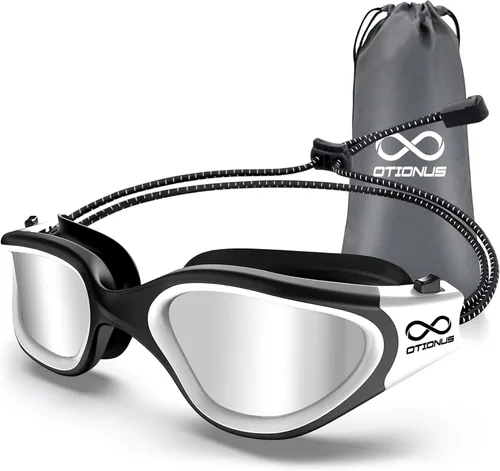 Miniatura 23 de Swim Goggles, Polarized Adult Swimming Goggles Bungee Strap No Hair Pulling Anti-fog Pool Goggles for Men Women