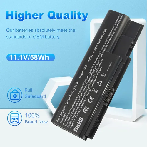 Miniatura 4 de Batería para portátil Gateway NV73 NV74 NV78 5920G NV79, para Acer AS07B31 AS07B51 AS07B41 AS07B42 AS07B32 AS07B61 AS07B71 AS07B72 AS07B52 ICL50 5520