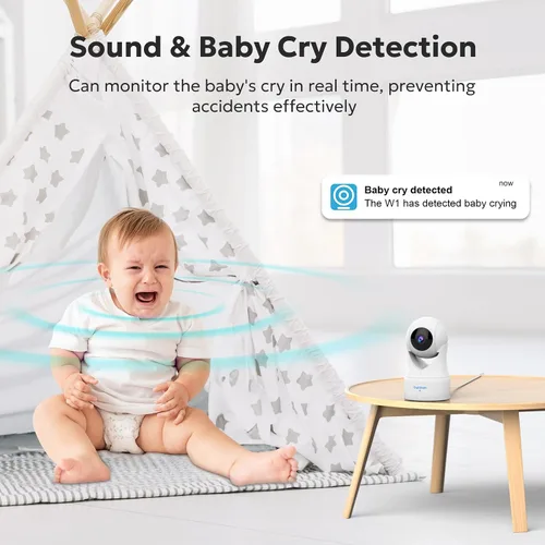 Miniatura 5 de owltron Cámara de seguridad interior 2K, cámaras de 360° para seguridad del hogar con detección de movimiento, WiFi de 2.4G
