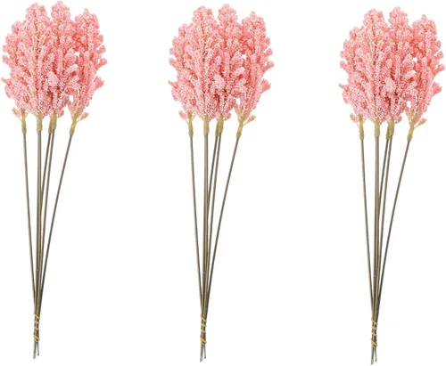 18 piezas de orejas de mijo artificiales rústicas tallos de trigo seco para decoración, paquete de mijo sintético, tallos de trigo al aire libre,