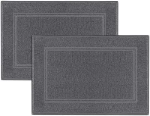 Miniatura 13 de Tens Towels Paquete de 2 alfombrillas de baño 100% algodón, 20 x 32 pulgadas, súper absorbentes, toallas de piso de calidad hotelera premium