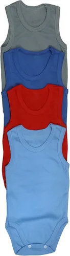 Miniatura 2 de ToBeInStyle Paquete de 4 mamelucos de una pieza con camiseta sin mangas para bebé niño