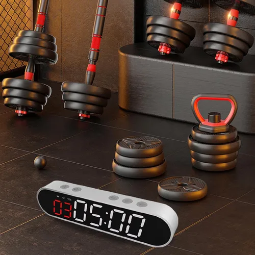 Miniatura 8 de Temporizador de entrenamiento de intervalo, imán portátil, cronómetro deportivo con batería potente de 1500 mAh, control remoto para gimnasio