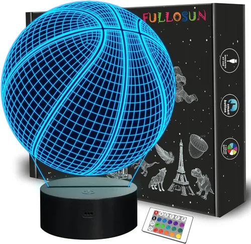 Miniatura 9 de FULLOSUN Luz nocturna 3D de béisbol, regalos deportivos, lámpara de noche para Navidad, vacaciones, cumpleaños, regalos de padres para fanáticos