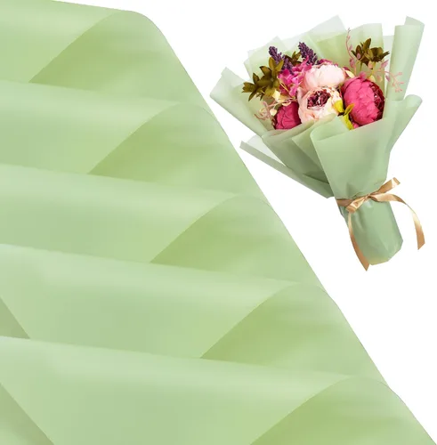 Miniatura 10 de BEISHIDA 100 PCS Papel de Envolver Floral Rosa - Papel de Envolver Flores Mate Impermeable para Ramo, Suministros de Floristería, Manualidades DIY