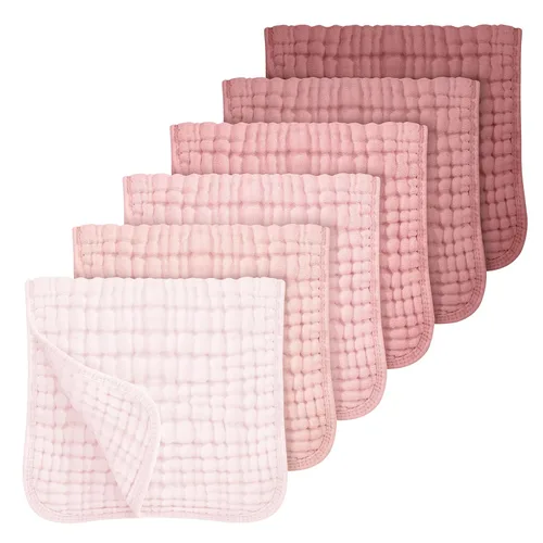 Miniatura 14 de Looxii - Paquete de 12 trapos de muselina para eructos, 100 % algodón, grandes, 20 x 10 pulgadas, extrasuaves y absorbentes, para bebés, niños