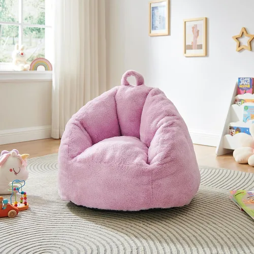 Miniatura 4 de Ulax furniture Sofá para niños, mini sofá, puf para niños, ideal para niños pequeños (rosa)