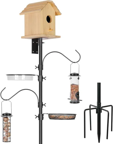 Miniatura 8 de ERYTLLY Bird House - Kit de montaje en poste de 80 pulgadas - Barra de soporte ajustable para comedero de colibríes, conjunto de soporte universal