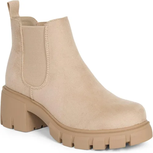 Miniatura 3 de CARMEN - Botines Chelsea de tacón medio con suela de lengüeta para mujer, con doble elástico