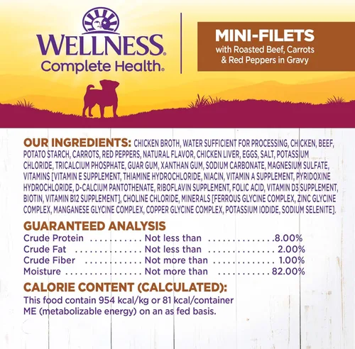 Miniatura 5 de Wellness Petite Entrées Mini-Filetes con Carne Asada, Zanahorias y Pimientos Rojos en Salsa, Taza de 3 Onzas (Paquete de 12)