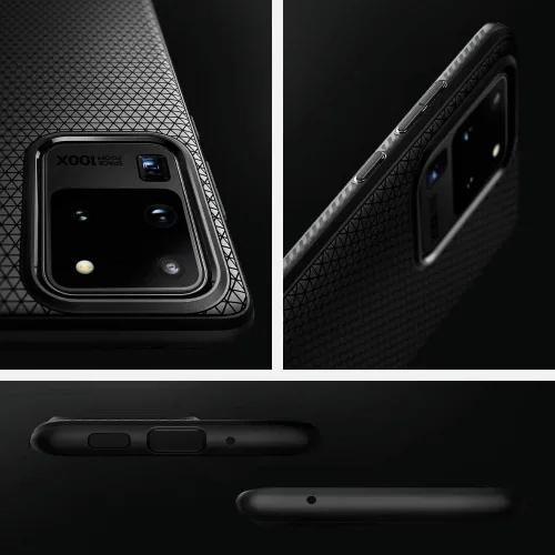 Miniatura 3 de Spigen Liquid Air Armor - Funda diseñada para Samsung Galaxy S20 Ultra/Galaxy S20 Ultra 5G (2020), color negro mate Mate negro