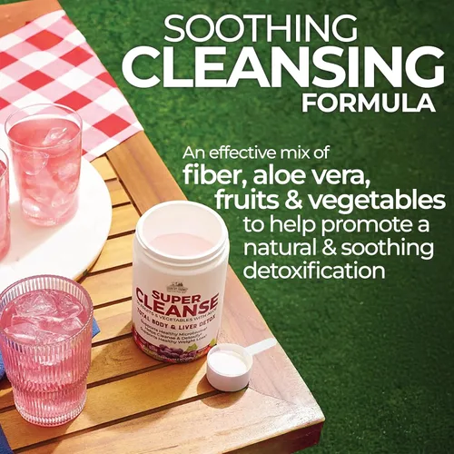 Miniatura 3 de Country Farms Super Cleanse, Super Juice Cleanse, apoya el sistema digestivo saludable, 34 frutas y verduras con aloe, promueve la desintoxicación