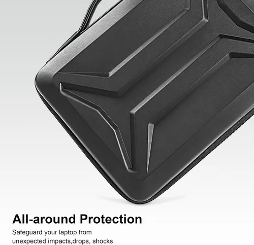 Miniatura 3 de DOMISO Funda rígida para laptop de 13 pulgadas, impermeable, a prueba de golpes, funda protectora para laptop con mango retráctil para MacBook Air