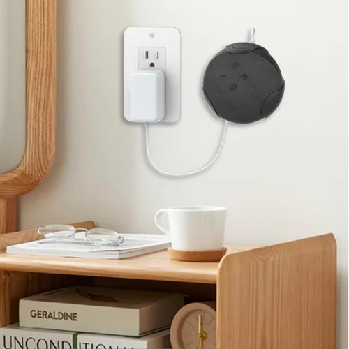 Miniatura 6 de awakentti Soporte de pared 2 en 1 para Echo Dot de 4ª generación, accesorios que ahorran espacio, resistente, colgador de salida para altavoz